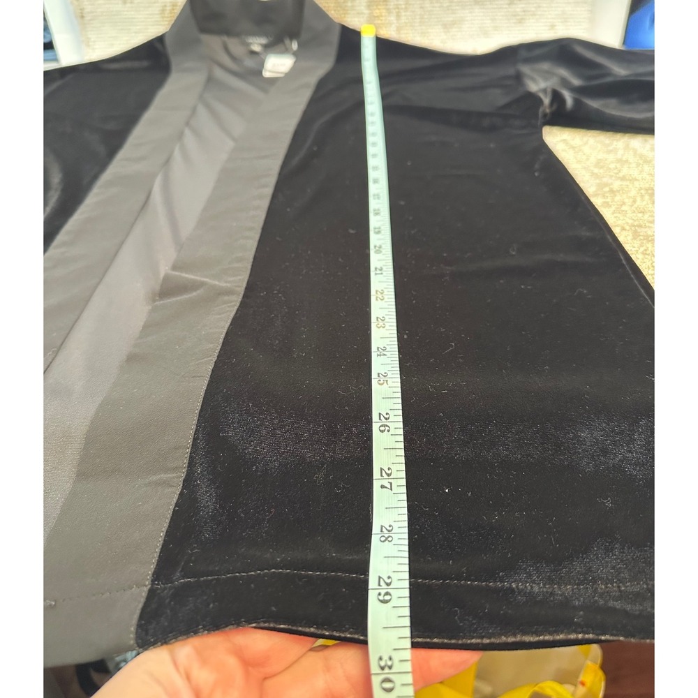 ANN TAYLOR Black Velvet Open Front Kimono Cardigan NWT | M/L - Picture 11 of 12